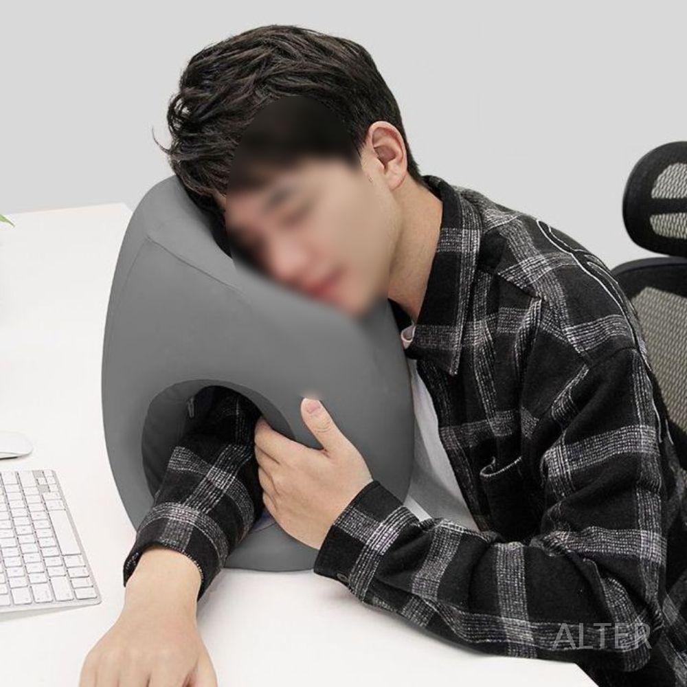 앉아서 자는 베개 낮잠 사무실 학생 목베개 학교 일반형 보라 - 상세 이미지 2