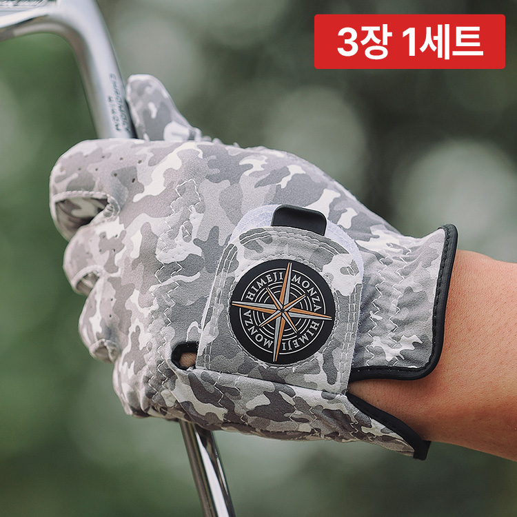 [3장]히메지몬자 시그니처 카모 이지탭 이중덧댐 남성 합피 골프장갑 - 상세 이미지 2
