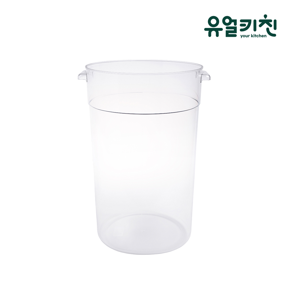 투명 원형통 플라스틱 식재료 보관용기 저장용기 30L, 1개 - 상품 이미지