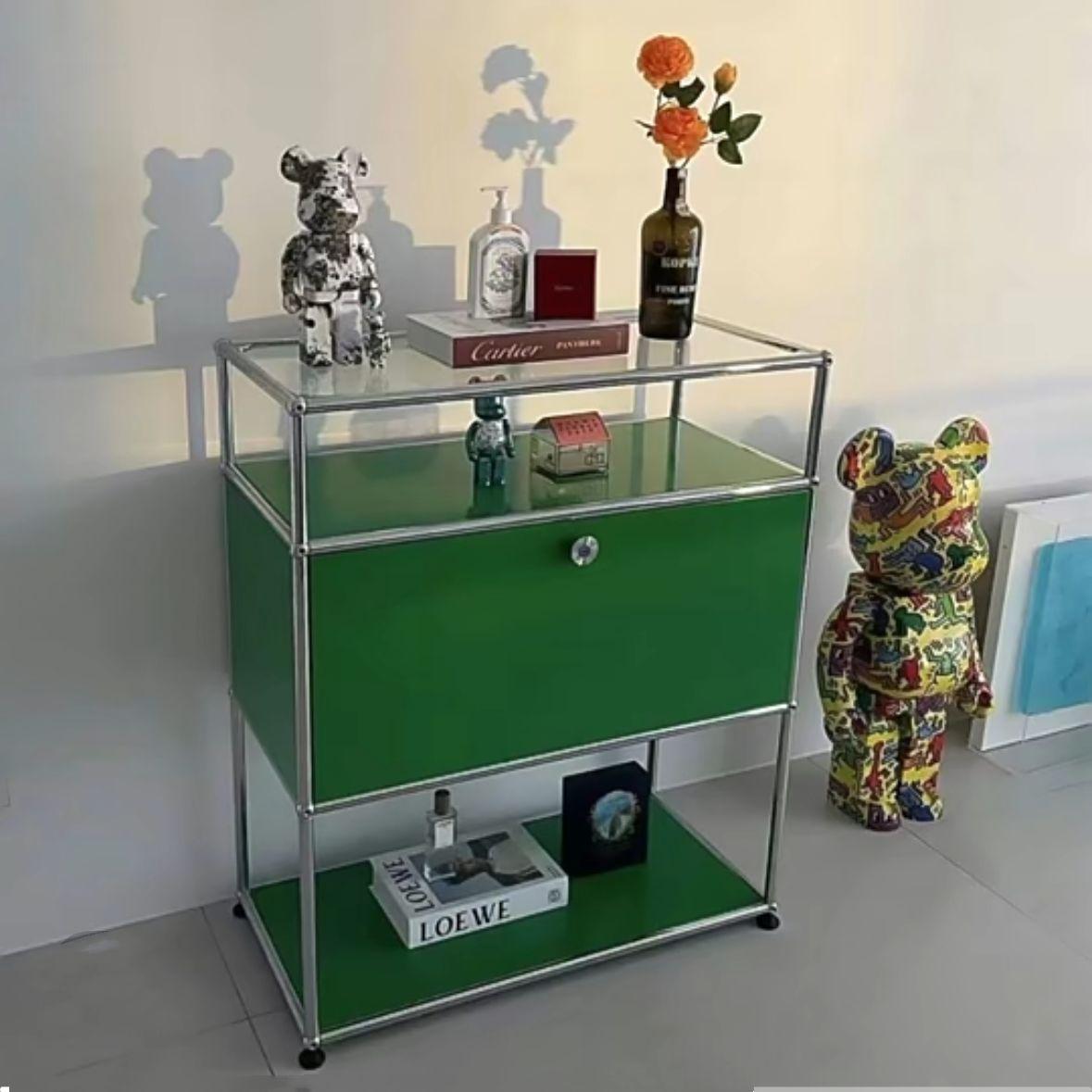 모듈형 철제 수납장 옷장 인테리어 시스템 캐비닛 거실장 화이트 수납장 225x35x105 - 상세 이미지 3