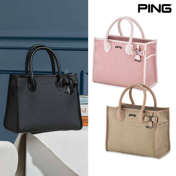 핑 PING 여성 리본 토트백 2WAY 사각 여자 골프백 손가방