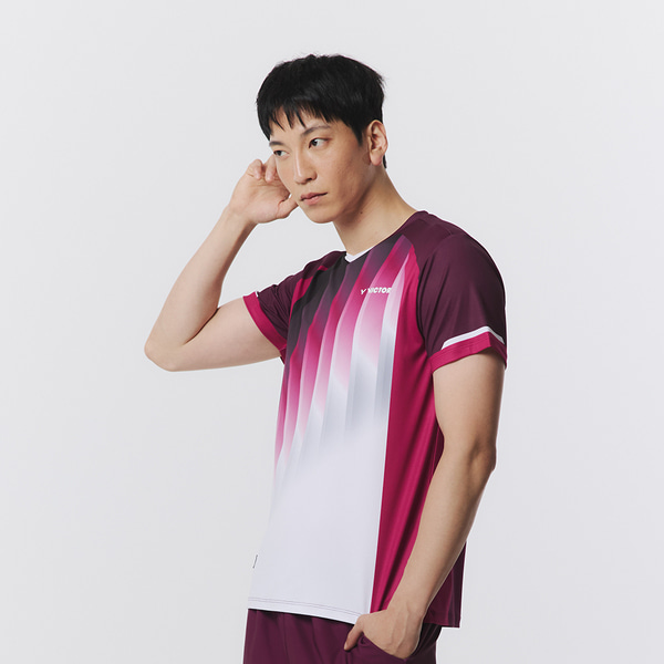 빅터 VICTOR 남성 반팔 티셔츠 VT25CGW029M 배드민턴 탁구 스쿼시 스포츠웨어 - 상품 이미지