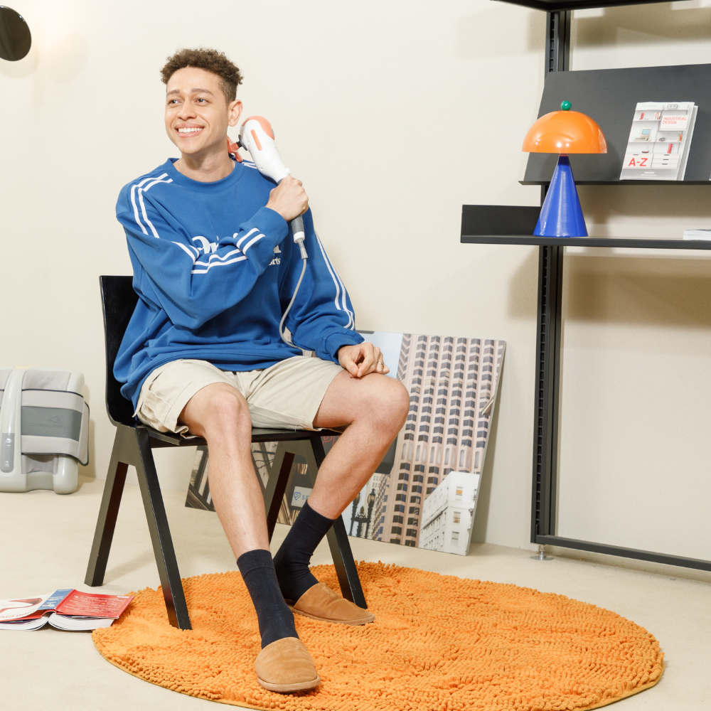 아기다람쥐 V-555 핸드안마기 목 어깨 마사지기 부모님 선물 진동 전동 핸디 안마기