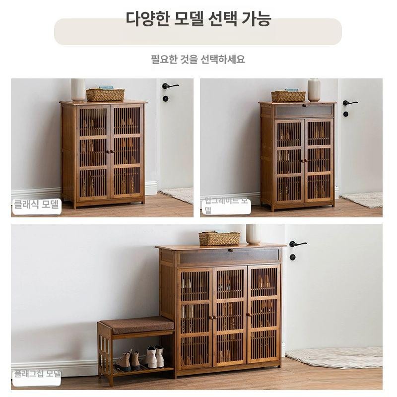 우드 수납장 진열장 쇼케이스 정리함 업그레이드 높이 1.3m 4문 - 상세 이미지 4