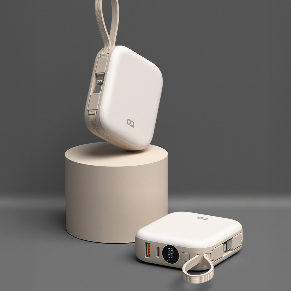 오아 퀵듀오 고속충전 일체형 보조배터리 10000mAh 미니 여행용 기내반입 삼성 아이폰