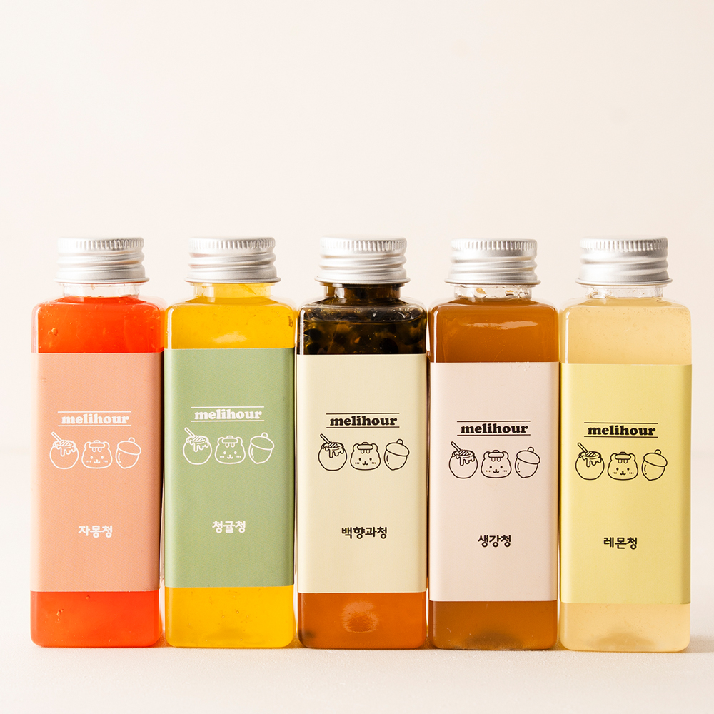 멜리아우어 수제청 선물세트 650g 레몬 자몽 청귤 패션후르츠 생강 과일청 답례품 - 상세 이미지 4