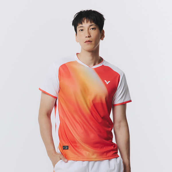 빅터 VICTOR 남성 반팔 티셔츠 VT25CGW025M 배드민턴 탁구 스쿼시 스포츠웨어 - 상품 이미지