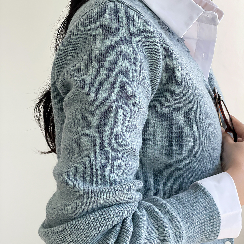 캐시미어가디건 레이어드가디건 회색가디건 - 상세 이미지 2