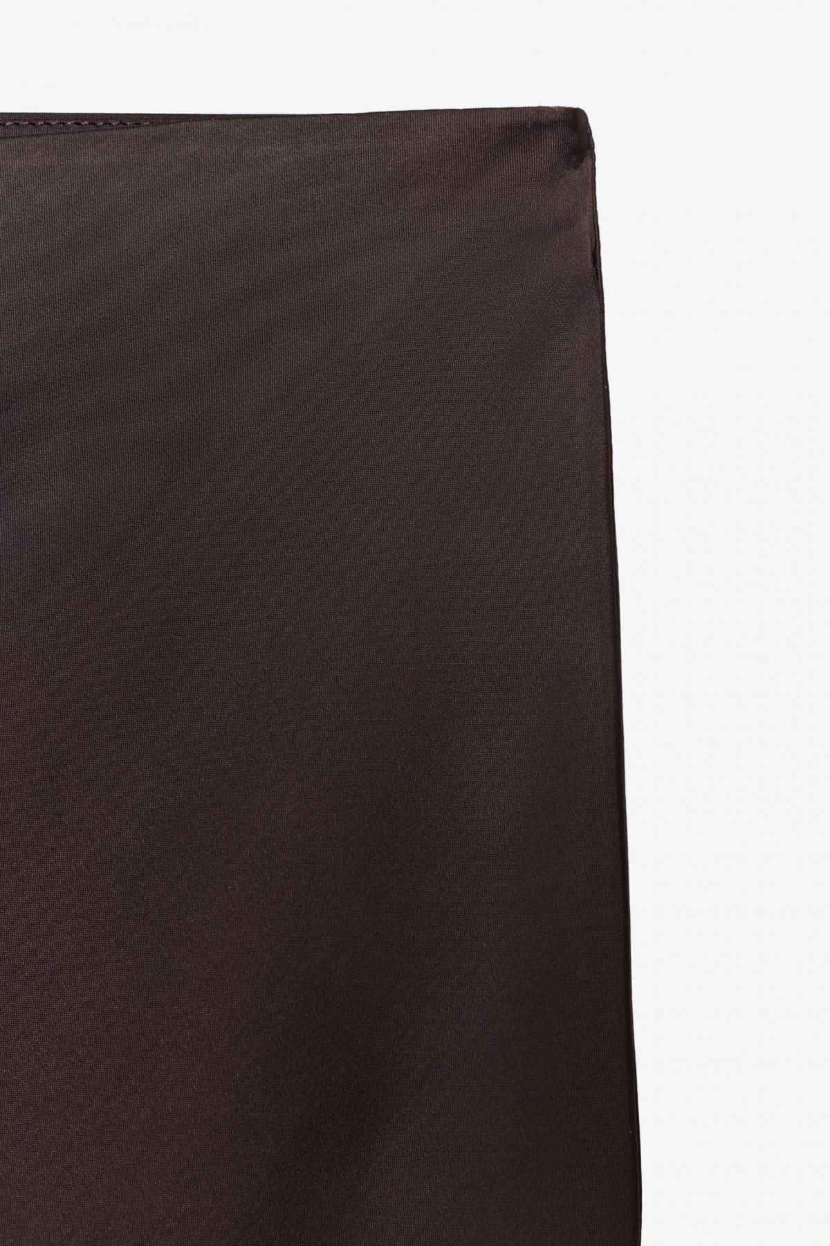 자라 새틴 미디 하이웨이스트 스커트 8338/537 DARK AUBERGINE - 상세 이미지 3