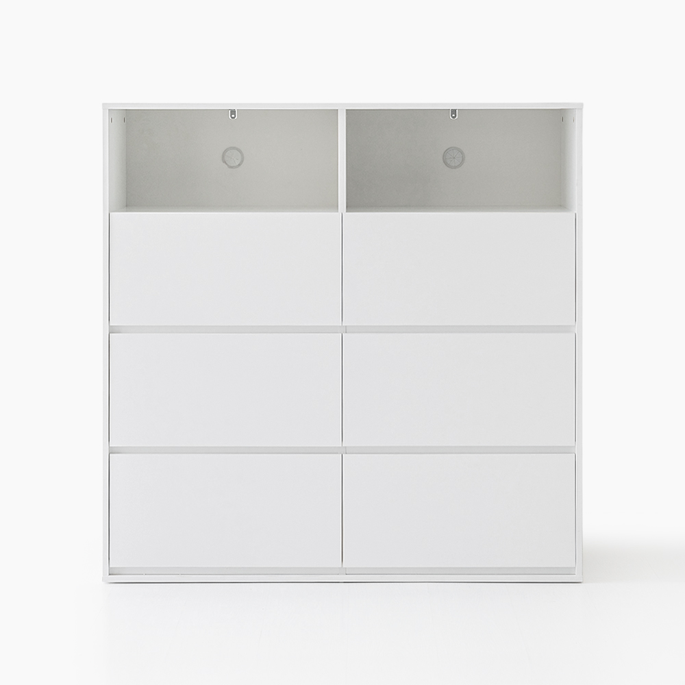 피크 서랍장 6칸 1200x500x1200mm, 4단, 화이트 - 메인 이미지