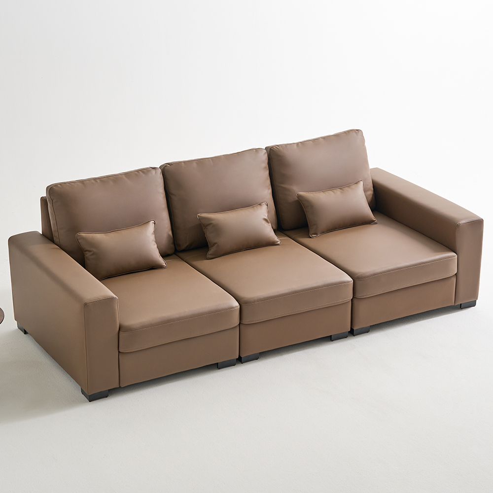 모디온 4인용 쇼파 스윙 가죽쇼파 소파베드