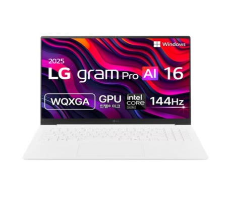 LG전자 LG전자 2025 그램 Pro AI 16 WQXGA, 에센스화이트, 256GB, 16GB, WIN11 Home, 16Z90TP-GA5CK