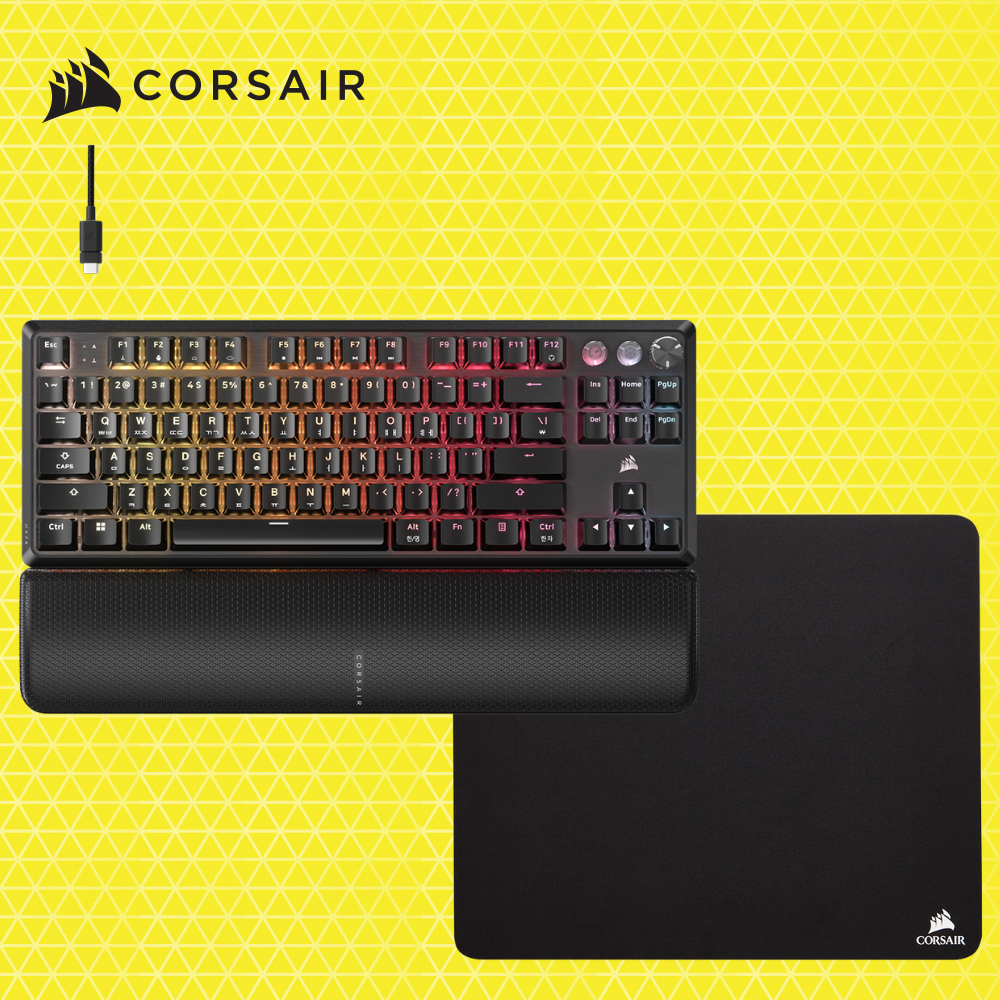 커세어 K70 MGX TKL 자석축 게이밍 기계식키보드 + MM100 게이밍 마우스패드 - 메인 이미지