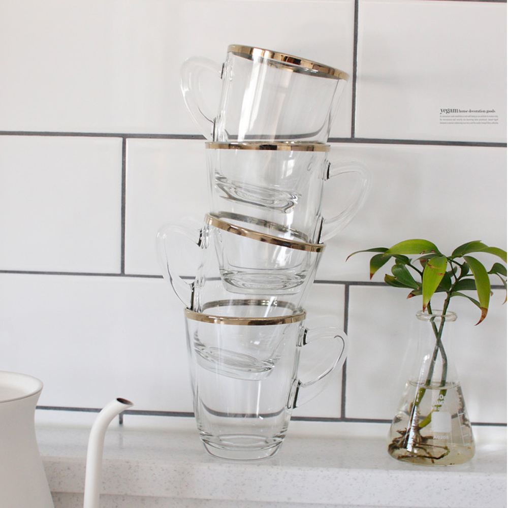 아이스 아메리카노 맥주 양주 칵테일 커피잔 물컵 홈카페 손잡이 유리컵 360ml