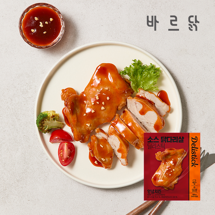 바르닭 딜리스틱 소스 닭다리살 양념치킨 21팩 - 상품 이미지