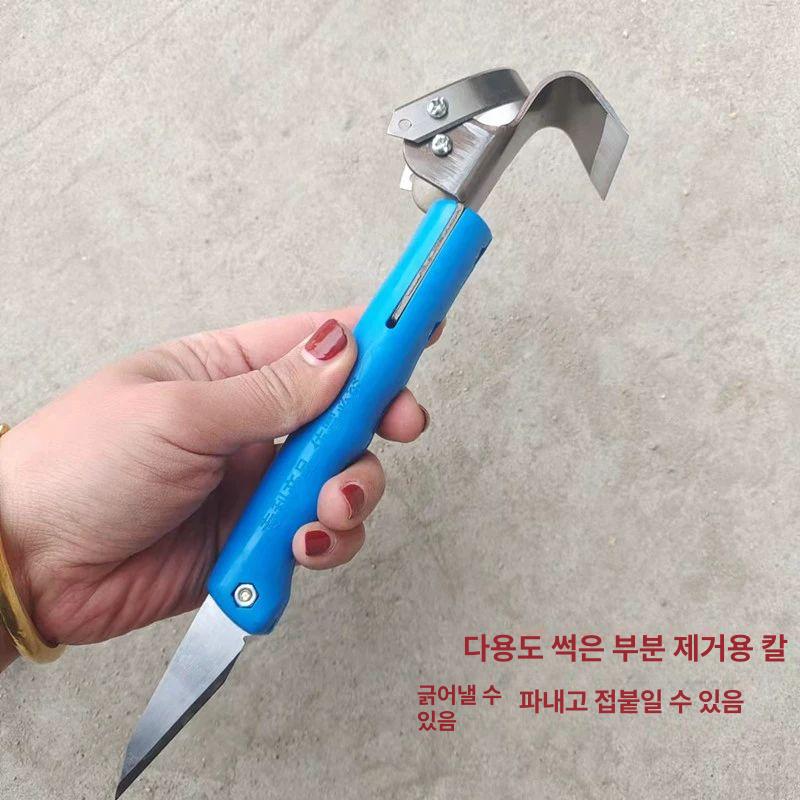 원예도구 우드 스크래퍼 나무껍질 긁는 조각 넉가래 머리 원예 소나무 둥근 대형 지붕 다용도 대형 스크레이퍼 손잡이색상랜덤 - 상세 이미지 2