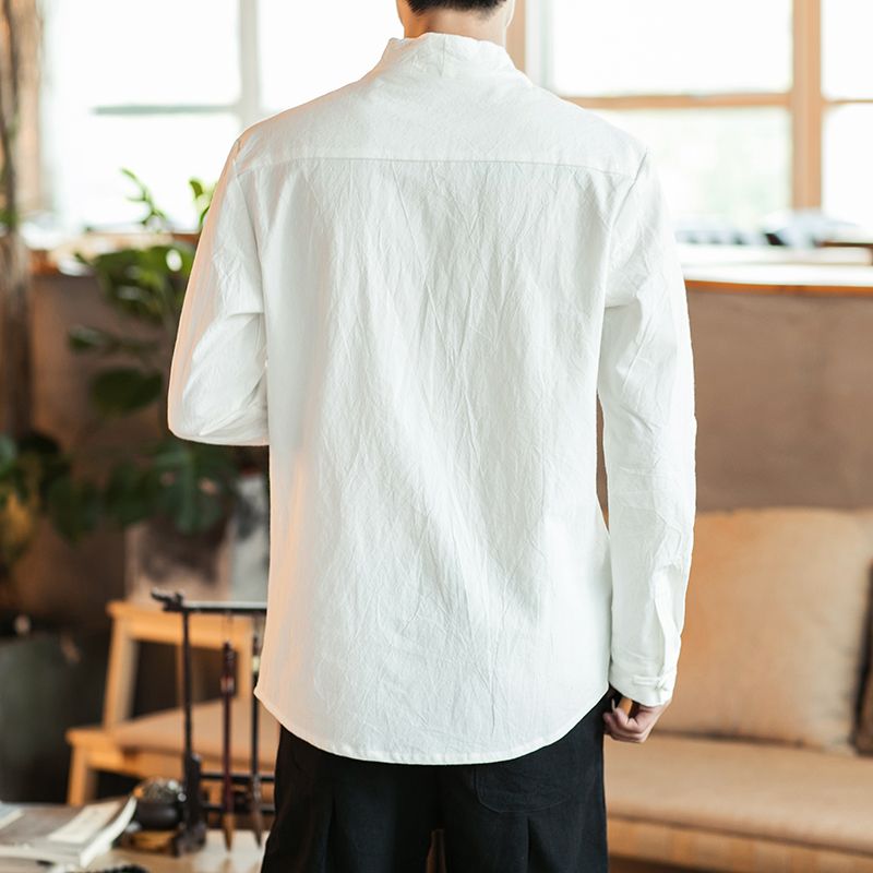 남자 생활한복 바지 린넨 개량 법복 여름용 생활 남성 화이트 M 50 - 60kg 권장 - 상세 이미지 2