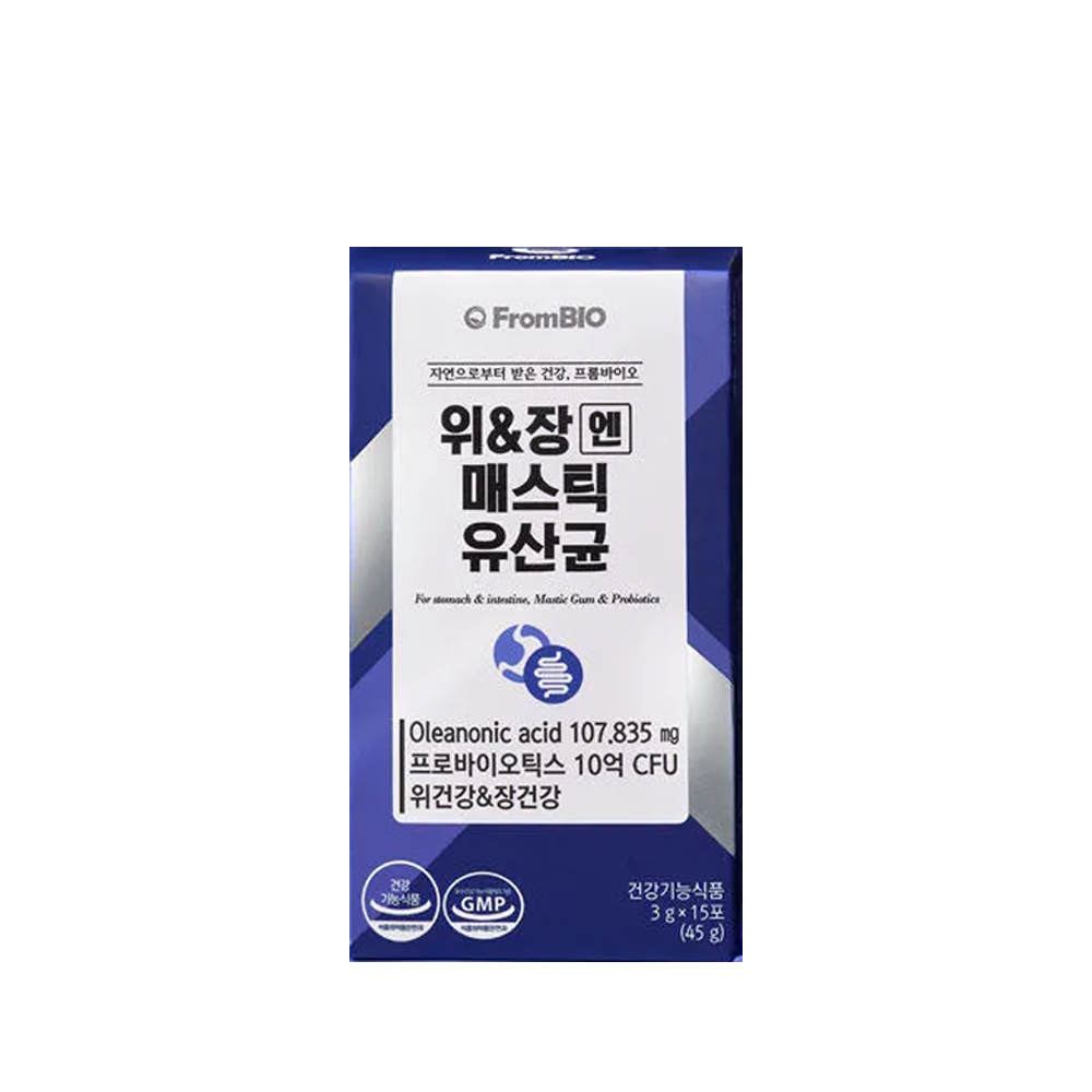 프롬바이오 위&장엔 매스틱 유산균 15포 위엔장 위앤장 위앤장앤 위엔장엔 15포, 1개
