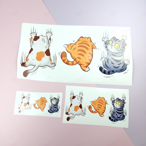 차량 고양이 스티커 흠집 기스 스크래치 범퍼 문콕 - 상세 이미지 2