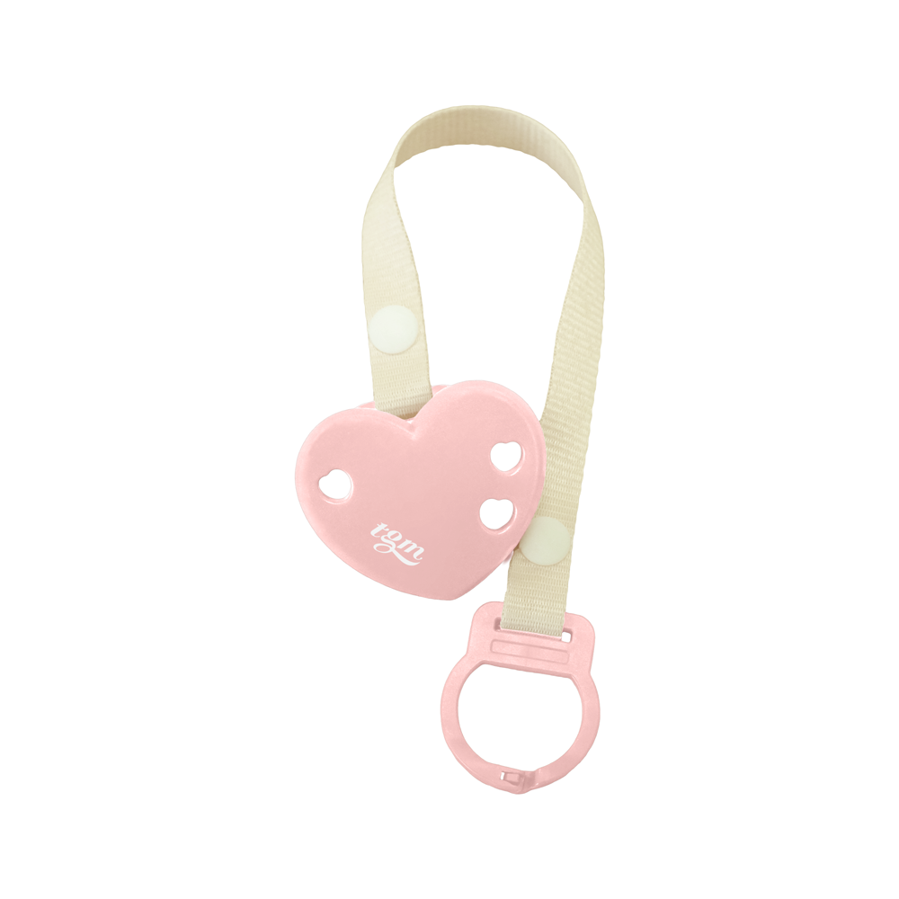 티지엠 하트 쪽쪽이클립 보관케이스 포함 코랄핑크