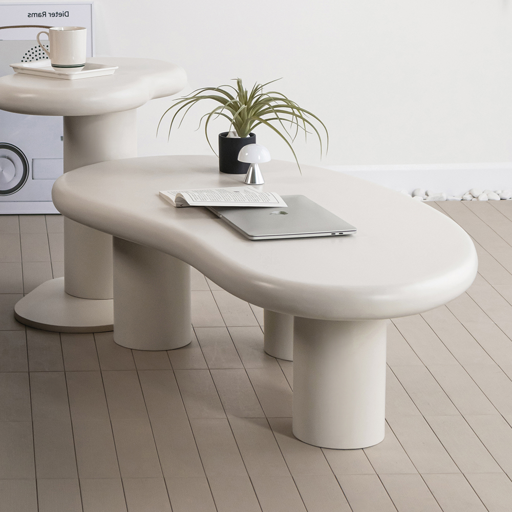 거실테이블 원목 미드센추리 탁자 플로우 테이블