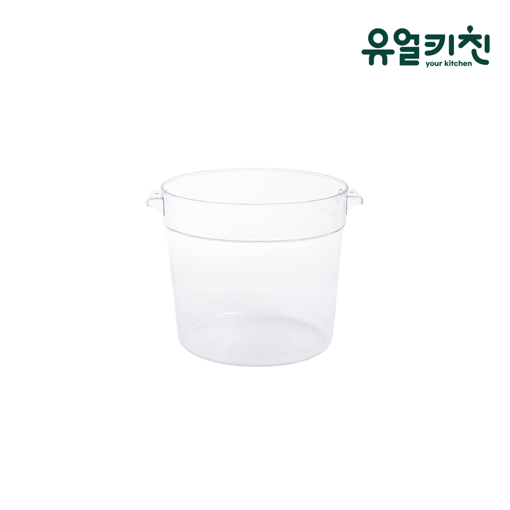 투명 원형통 플라스틱 식재료 보관용기 저장용기 5.7L, 1개 - 메인 이미지