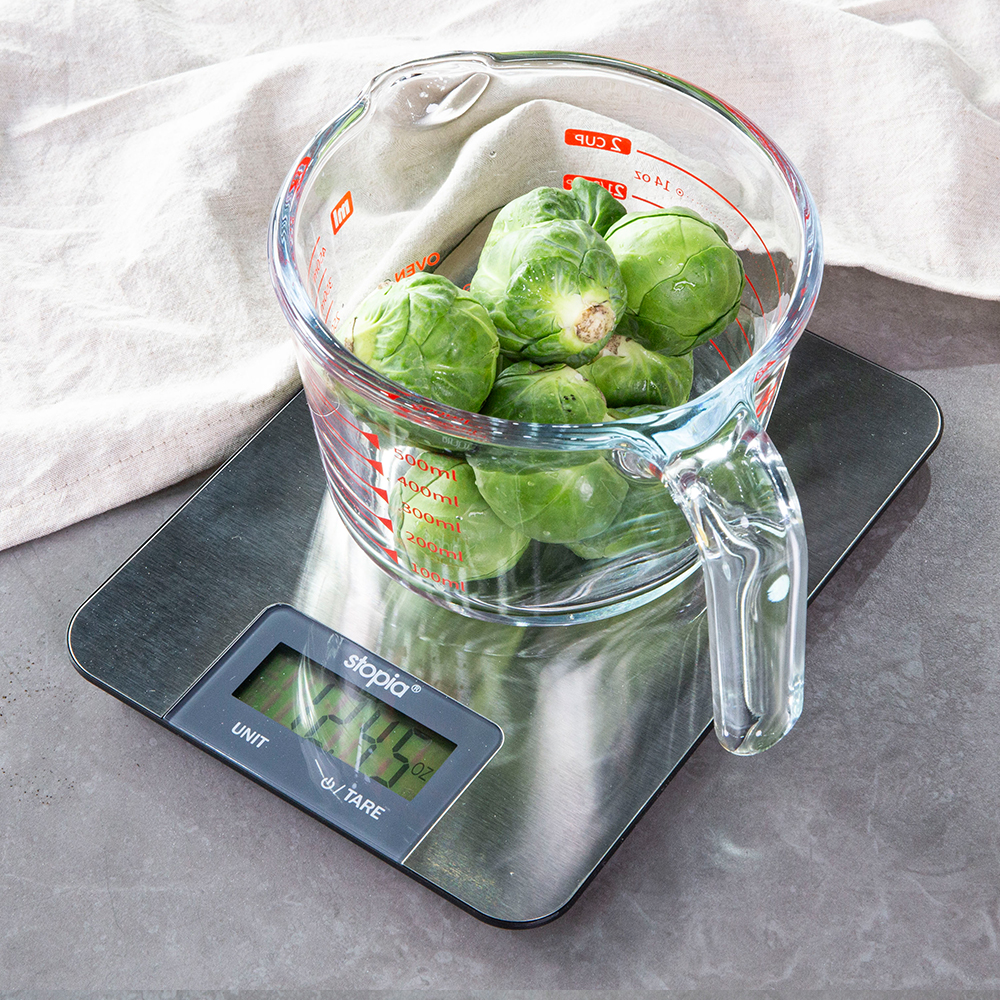 스토피아 정밀 주방 업소용 가정용 이유식 베이킹 계량 전자저울 1kg + 계량컵 500ml - 상세 이미지 5