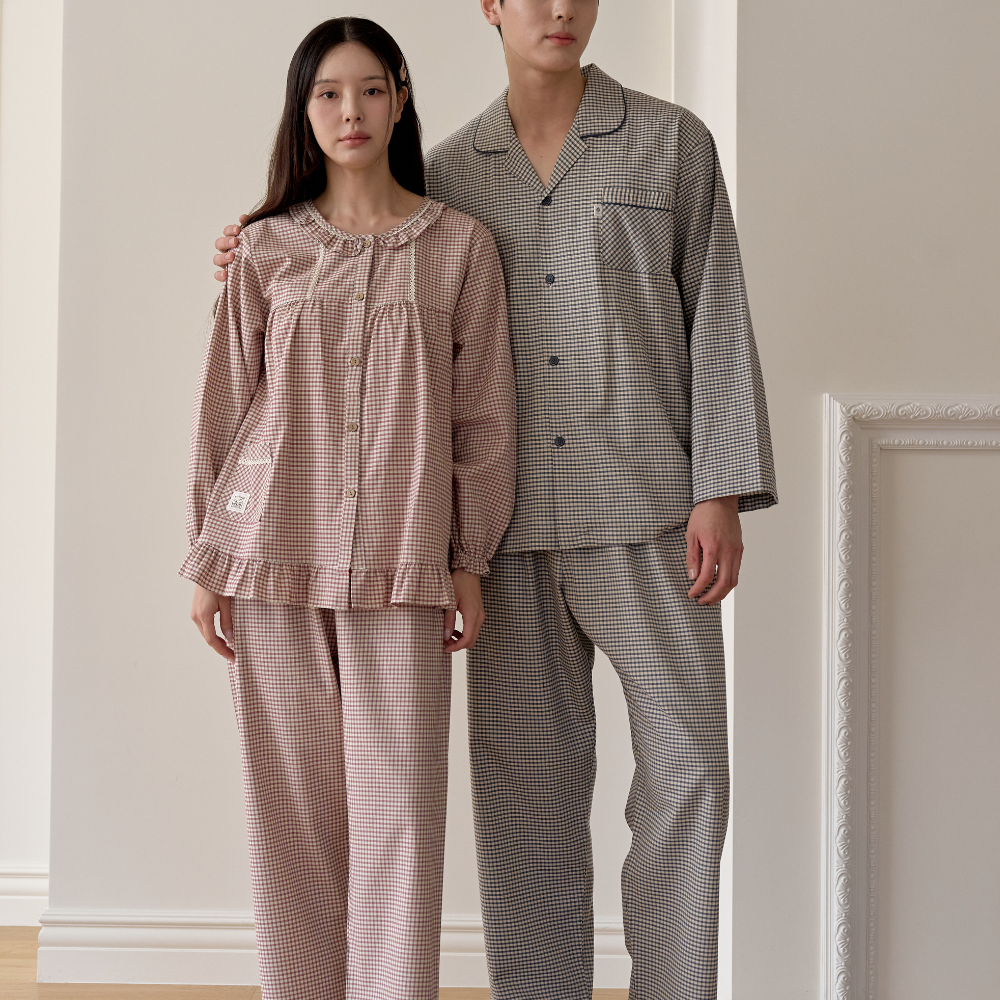 가족 잠옷 세트 신혼 부부 잠옷 바지 패밀리 파자마 순면 잠옷 - 상세 이미지 5