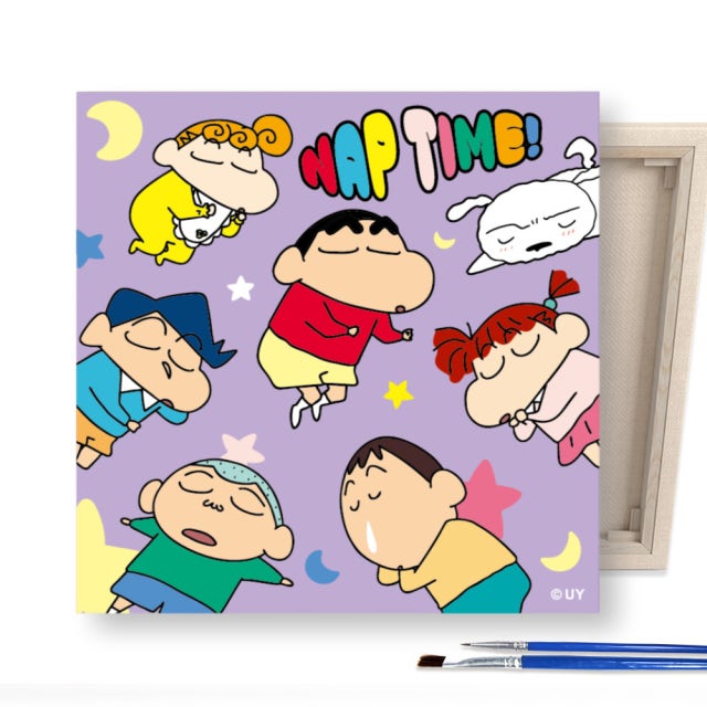 짱구 그림그리기 유화그리기 세트 DIY 25x25cm 짱구와 떡잎마을 방범대