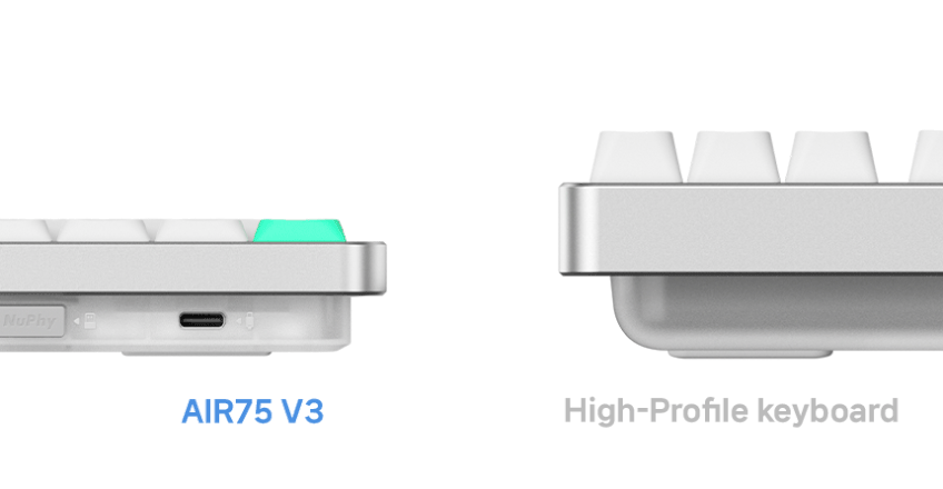 NUPHY AIR75 V3 기계식키보드 유선 무선 블루투스 로우 프로파일 노바 화이트, 나노 적축 판매처 상세 정보 이미지 4