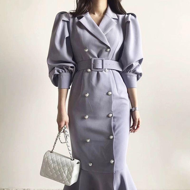 결혼식 하객룩 아나운서 상견례옷차림 하객원피스 돌잔치엄마 원피스 상견례 하객룩원피스 바이올렛 M - 상품 이미지