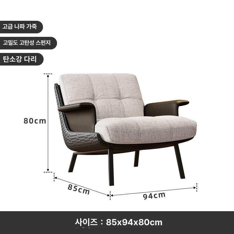 1인쇼파 이탈리아 감성 소파 의자 거실 발코니 호텔 라운지 체어 안락의자  1인용쇼파 1인소파 - 상품 이미지