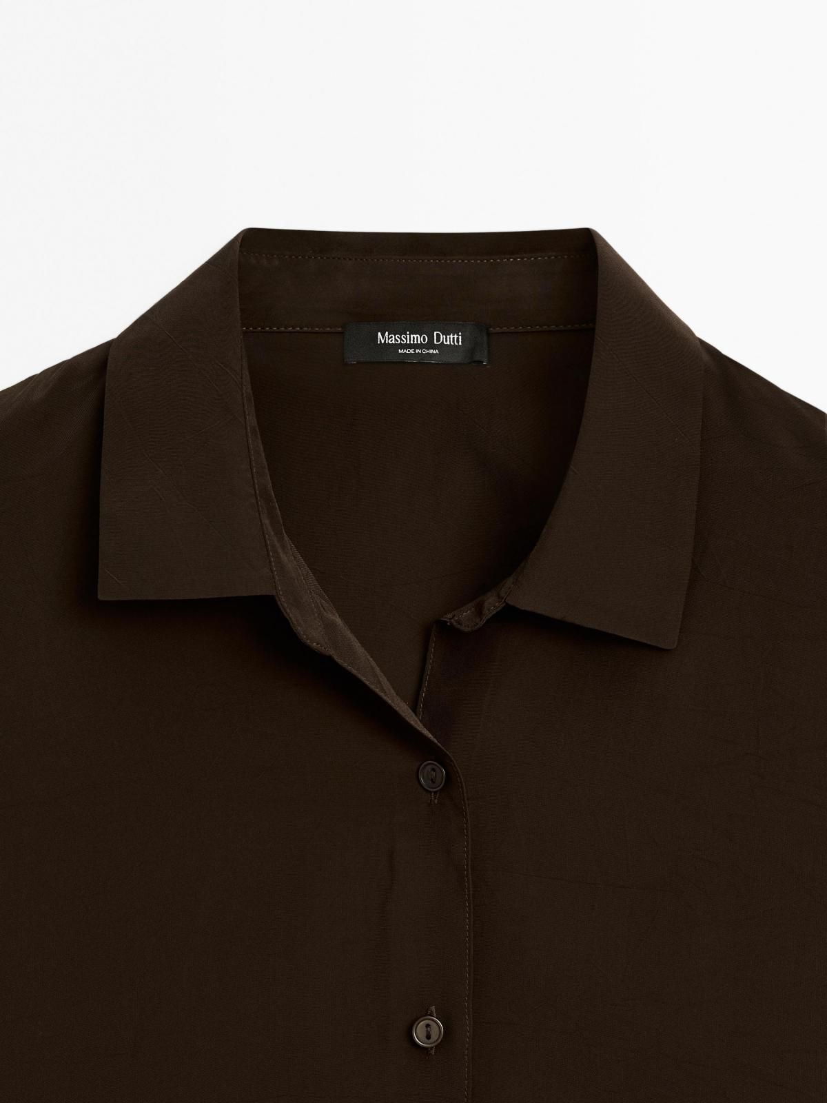 마시모두띠 테크니컬 패브릭 플루이드 셔츠 5177/785 BROWN - 상세 이미지 4