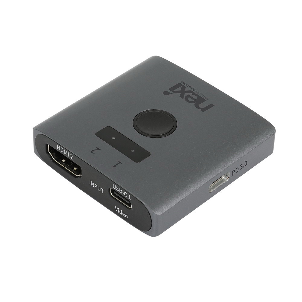 C타입 HDMI 선택기 스위치 2포트 충전 4K 셀렉터