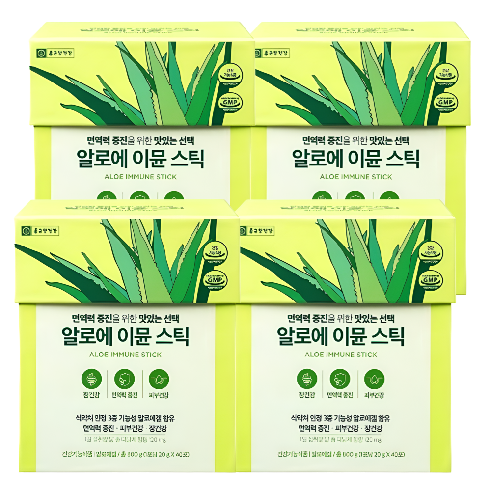 종근당건강 알로에 이뮨 베라 겔 스틱 40포X4개 - 메인 이미지