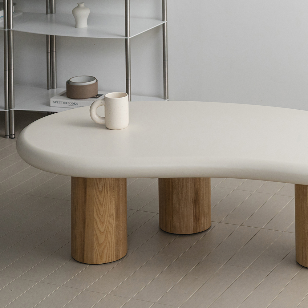 거실테이블 원목 미드센추리 탁자 플로우 테이블