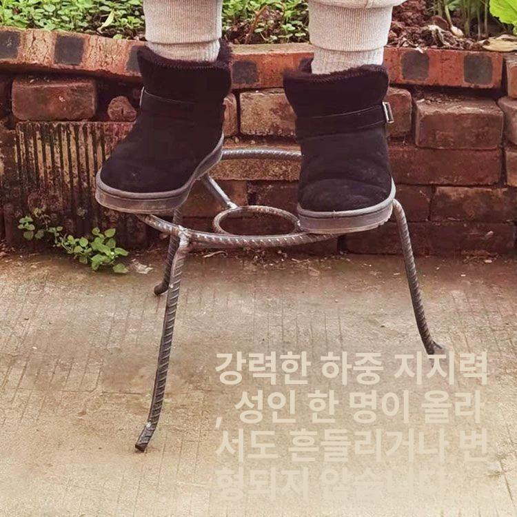 삼발이 화덕 바베큐 화로대 받침대 주물그리들 원형 단일링 직경 약 30cm 용접 고정형 - 상세 이미지 5