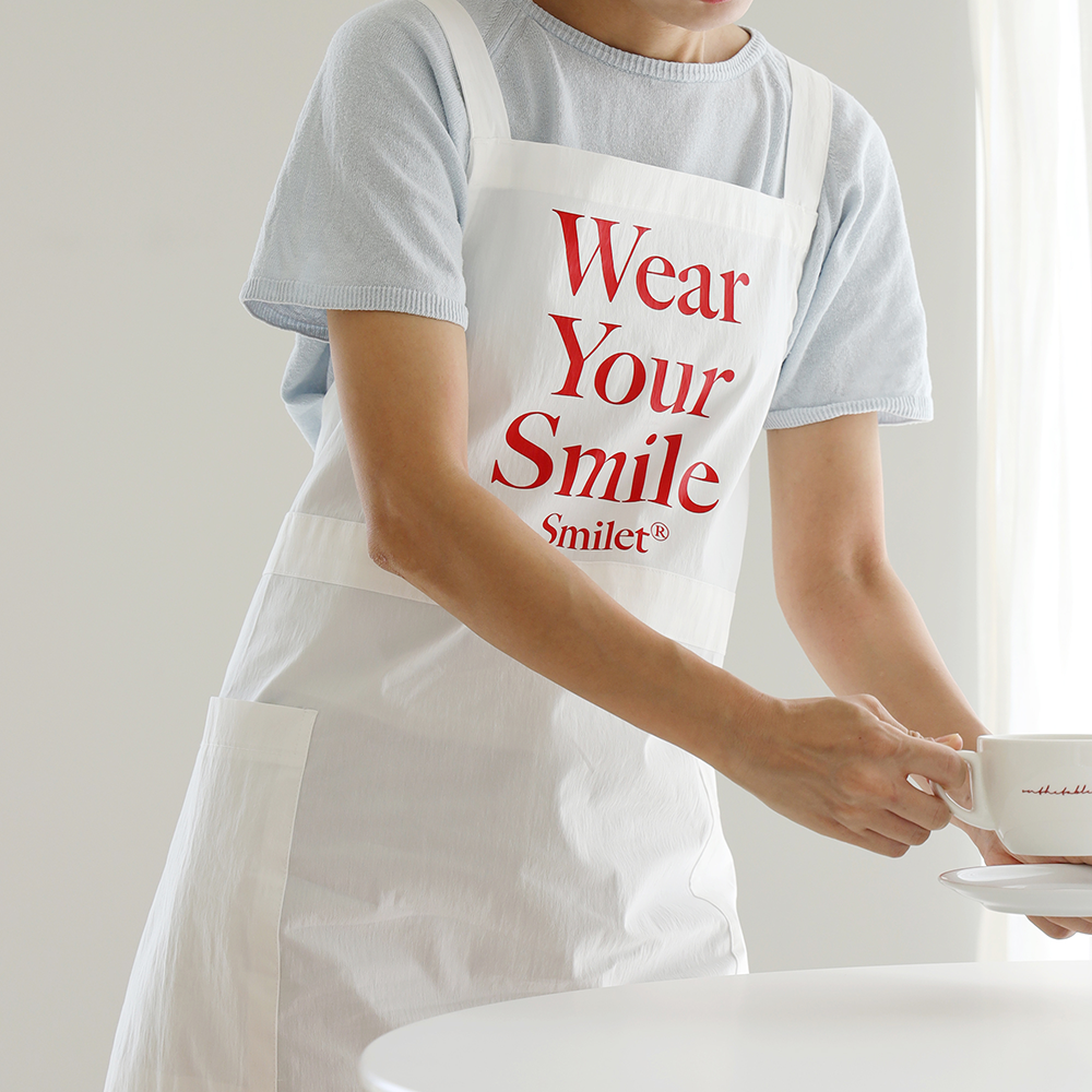 [미소쌤] 스마일렛 WYS 앞치마 방수 주방 카페 바리스타 미용 네일샵