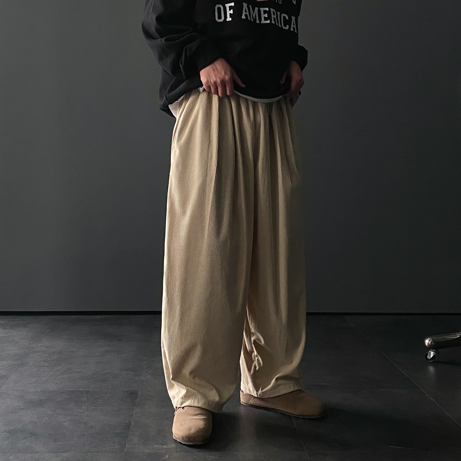 남자골덴바지 벌룬팬츠 워크팬츠 남성코듀로이바지 - 상세 이미지 4