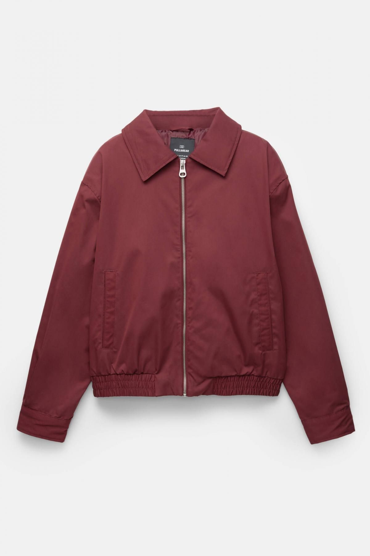 풀앤베어 버건디 베이직 켄트카라 집업 재킷 7700/311 BURGUNDY - 상품 이미지