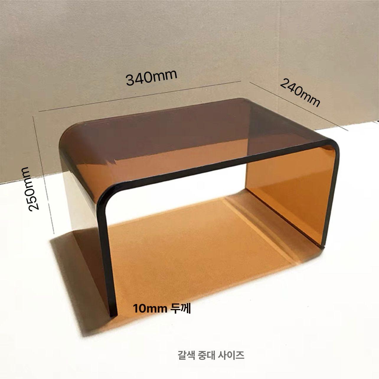 투명 아크릴 스툴 북카페 간이의자 매장 화장대 현관 투명 소형 305x195x220mm - 상세 이미지 5