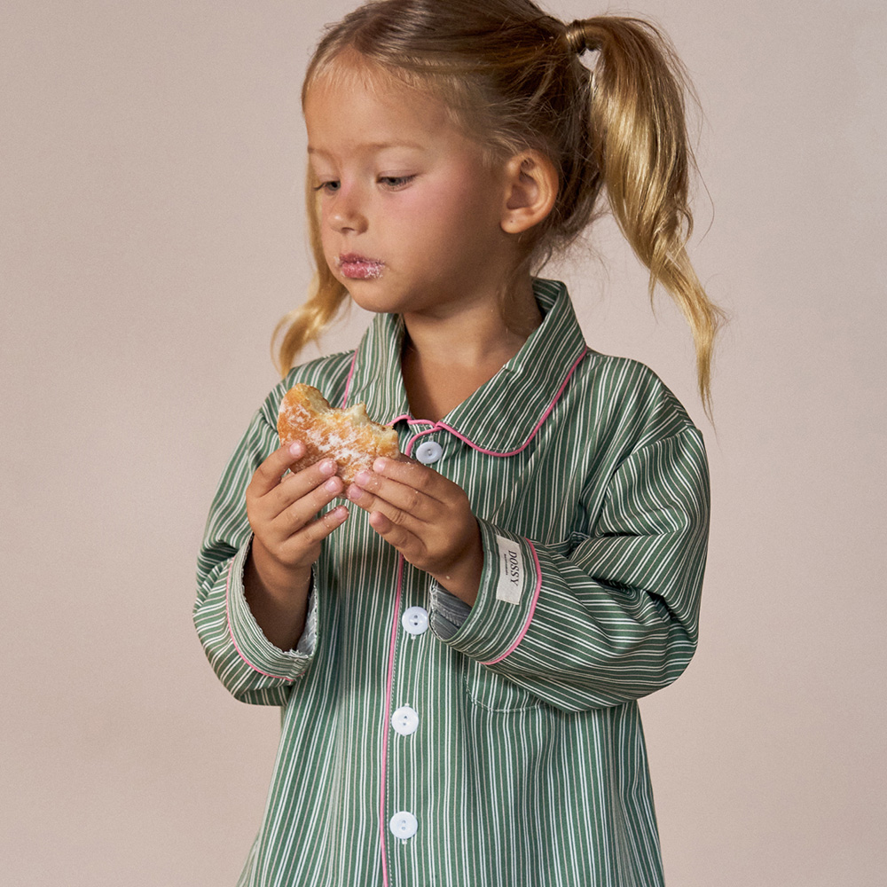 [도씨] 실크핏 웬즈데이 긴팔 키즈 잠옷 세트