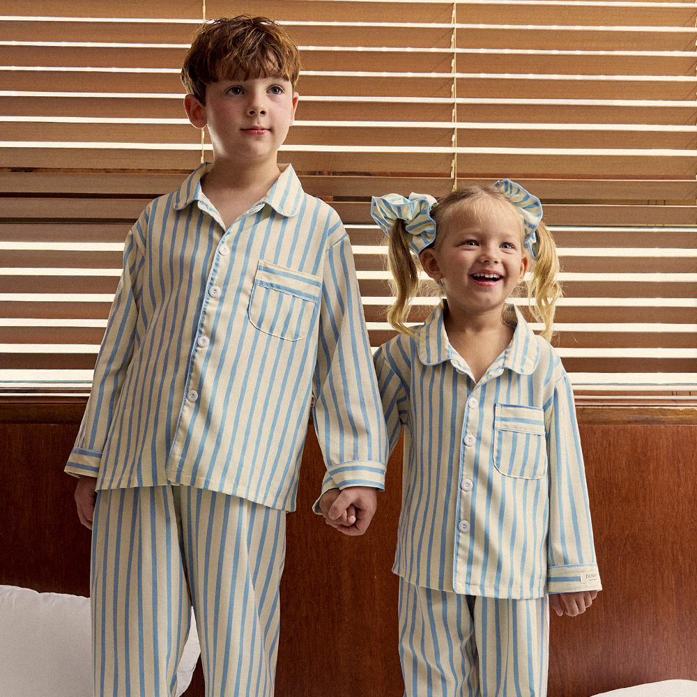 [도씨] 실크핏 퓨어 긴팔 키즈 잠옷 세트