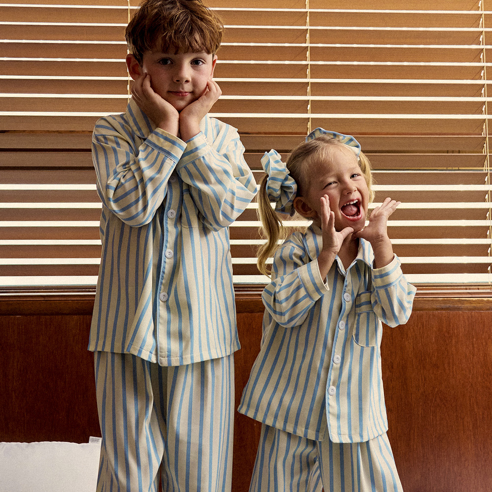 [도씨] 실크핏 퓨어 긴팔 키즈 잠옷 세트