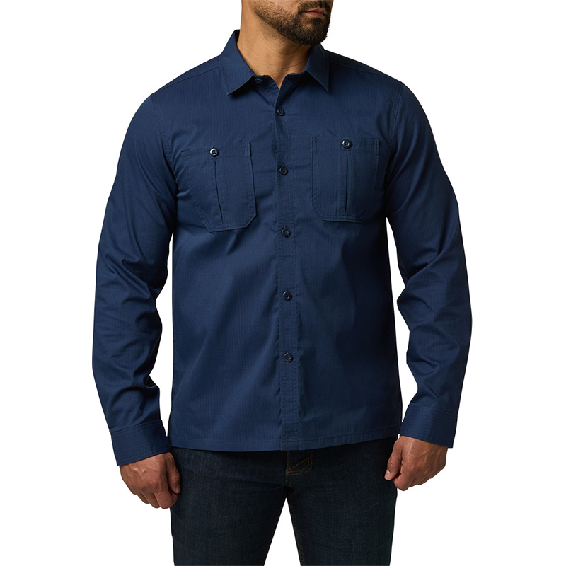 5.11 택티컬 랜드 워크 긴팔 셔츠(퍼시픽 네이비) - Landen Long Sleeve Work Shirt(Pacific Navy) - 메인 이미지