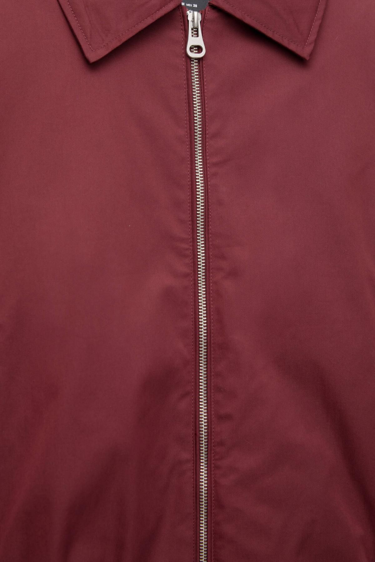 풀앤베어 버건디 베이직 켄트카라 집업 재킷 7700/311 BURGUNDY - 상세 이미지 3