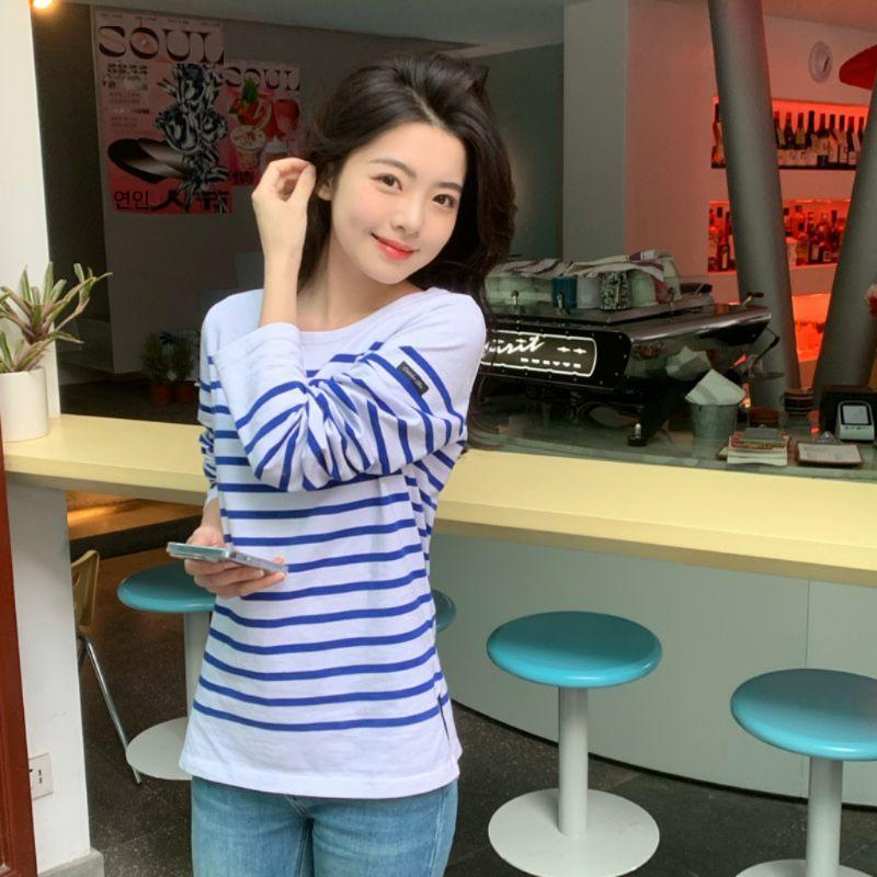 스트라이프 티셔츠 무대 일본무대 산호초 의상 - 상세 이미지 2