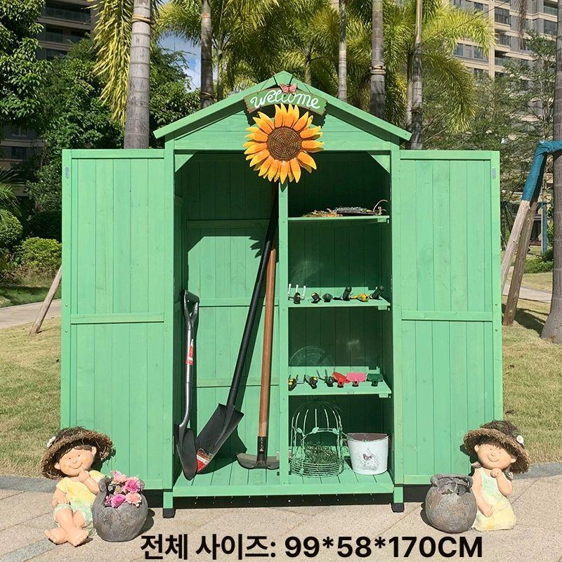 농기구 저장소 외부 농막 농사 간편 농업용 농막주택 조립식창고 야외창고 스카이블루 두꺼워진 버전 4 - 상세 이미지 4
