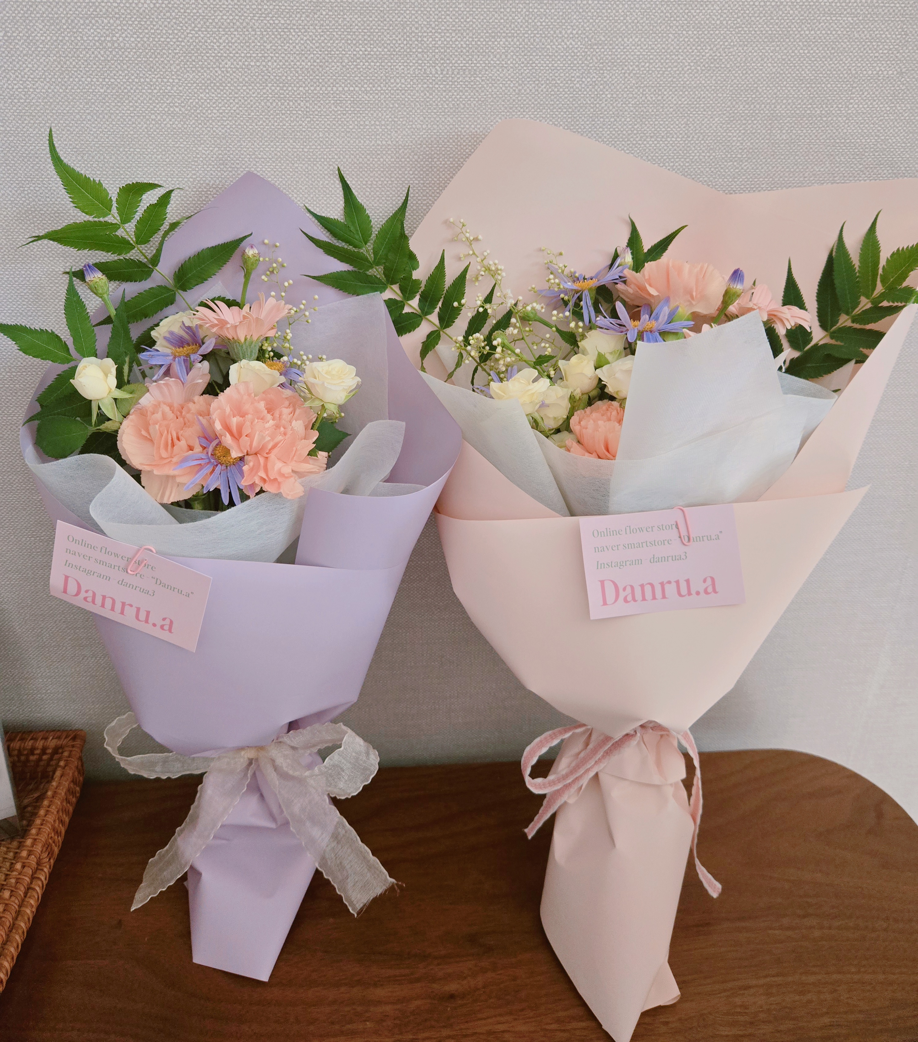 단루아 꽃다발 소형사이즈 중형사이즈 생화농장 꽃배달싼곳 꽃다발배달 - 상세 이미지 5