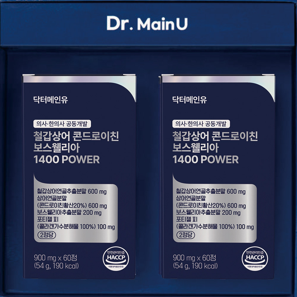 철갑상어 콘드로이친 보스웰리아 1400 파워 상어 연골 6형 C6S 60정, 2개